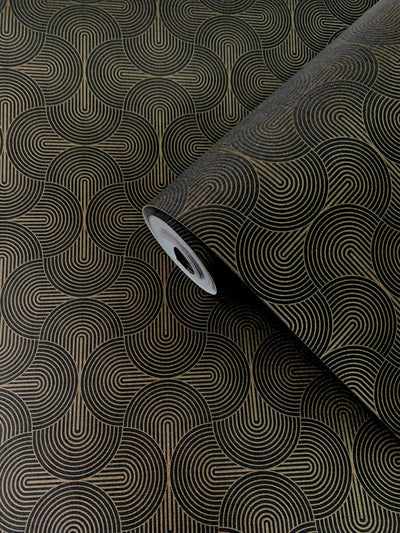 product image for Zen Geometric Wallpaper in Bronze 97