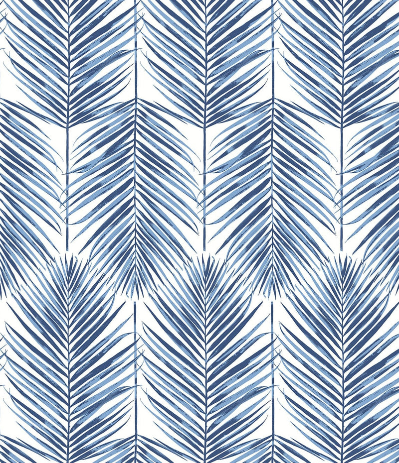 media image for sample paradise palm wallpaper in coastal blue by dupont 1 256