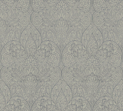 product image of sample paradise dark taupe silver wallpaper from the after eight collection by candice olson 1 587