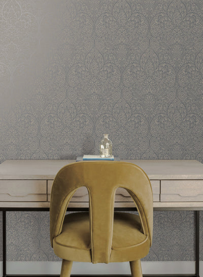 product image for Paradise Dark Taupe/Silver Wallpaper from the After Eight Collection by Candice Olson 92