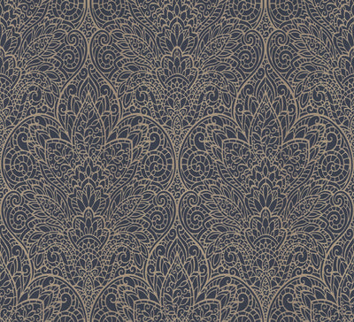 product image of Paradise Navy/Gold Wallpaper from the After Eight Collection by Candice Olson 567