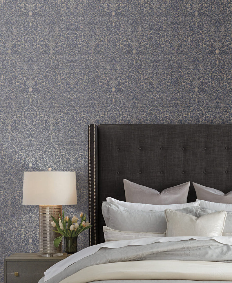 media image for Paradise Navy/Gold Wallpaper from the After Eight Collection by Candice Olson 281