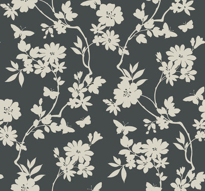 product image of Flutter Vine Gray Wallpaper from the After Eight Collection by Candice Olson 596