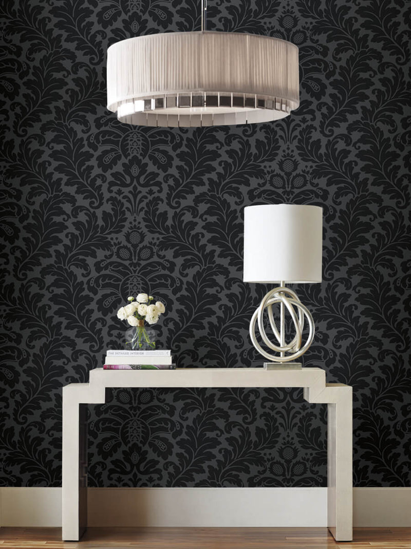 media image for Modern Romance Black Wallpaper from the After Eight Collection by Candice Olson 265