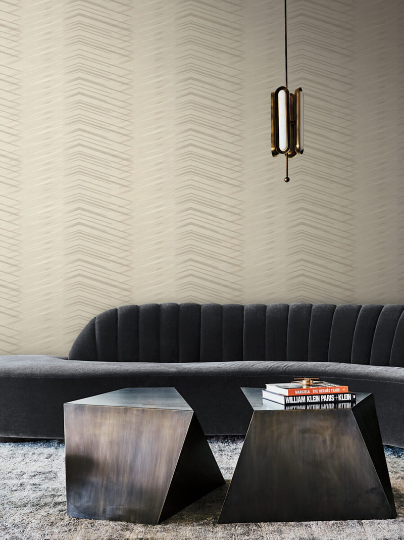 media image for Glistening Chevron Blonde Wallpaper from the After Eight Collection by Candice Olson 28