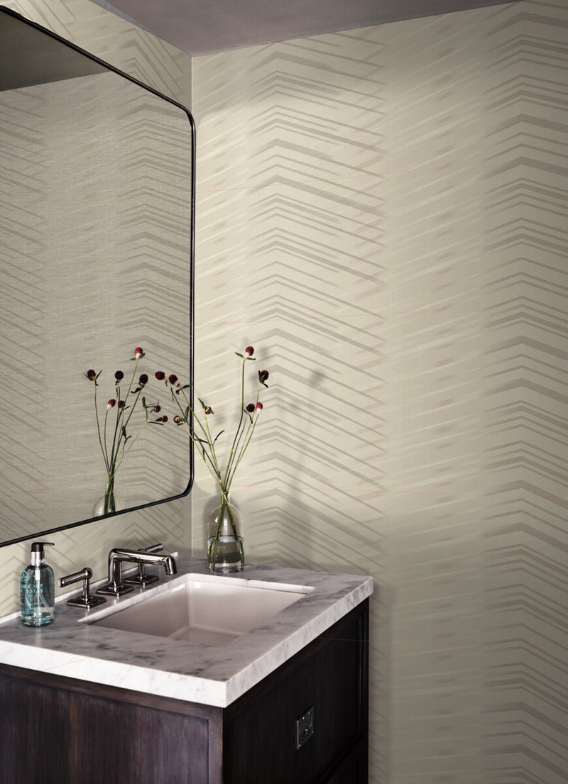 media image for Glistening Chevron Blonde Wallpaper from the After Eight Collection by Candice Olson 222
