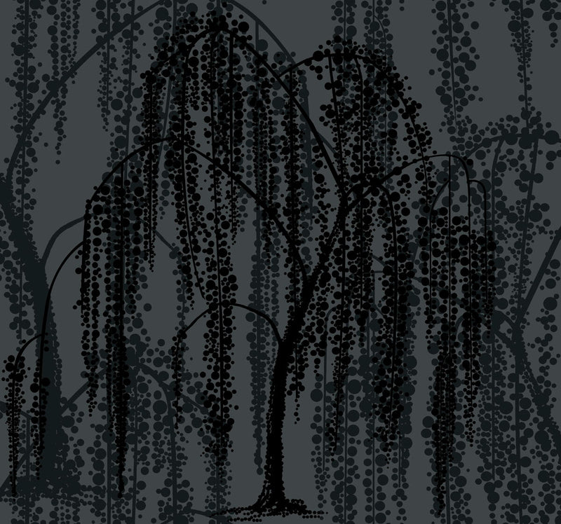 media image for Willow Glow Gray Wallpaper from the After Eight Collection by Candice Olson 254