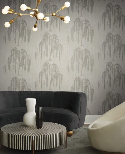 product image for Willow Glow Light Taupe Wallpaper from the After Eight Collection by Candice Olson 70