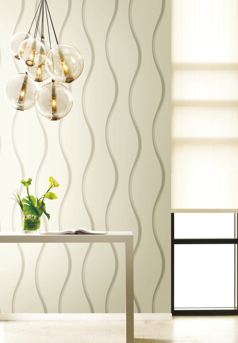 media image for Unfurl White Wallpaper from the After Eight Collection by Candice Olson 258