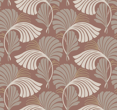 product image of sample dancing leaves tan wallpaper from the after eight collection by candice olson 1 51
