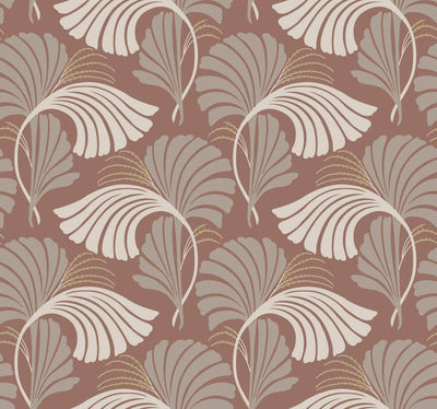 product image of sample dancing leaves tan wallpaper from the after eight collection by candice olson 1 51
