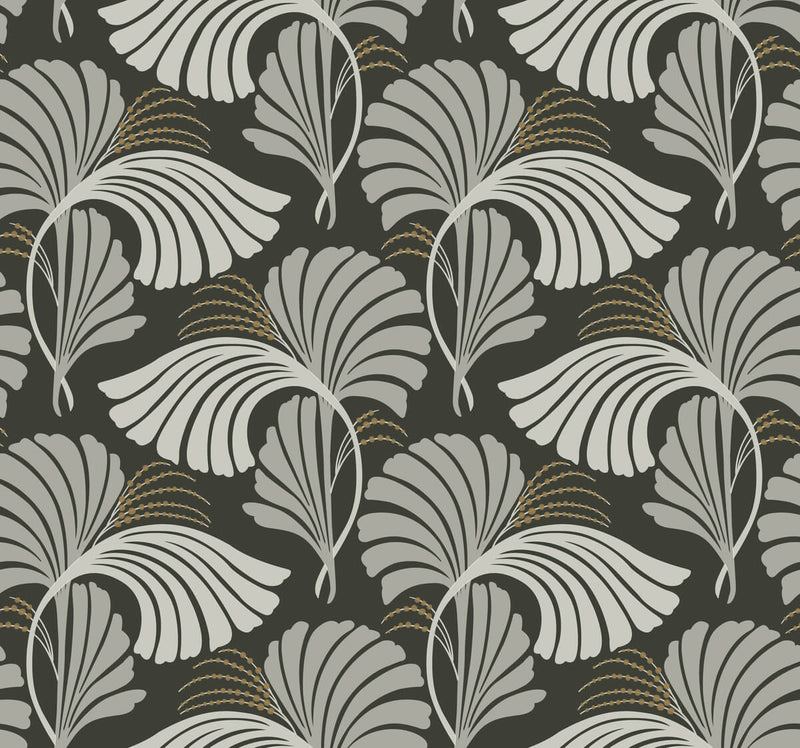media image for Dancing Leaves Black Wallpaper from the After Eight Collection by Candice Olson 222
