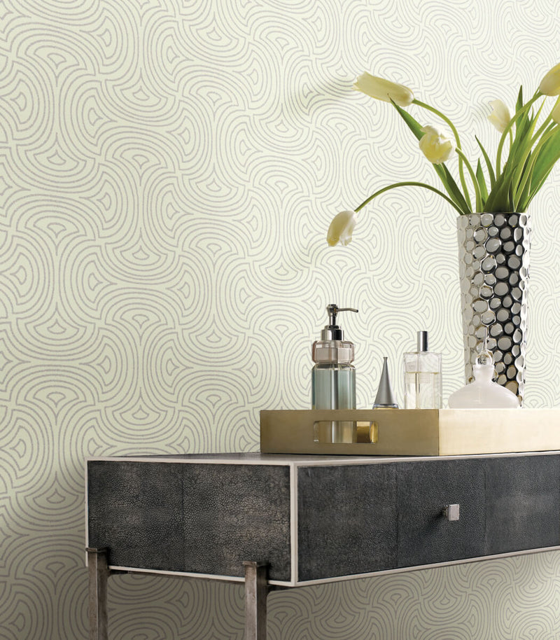 media image for Hourglass White Wallpaper from the After Eight Collection by Candice Olson 278