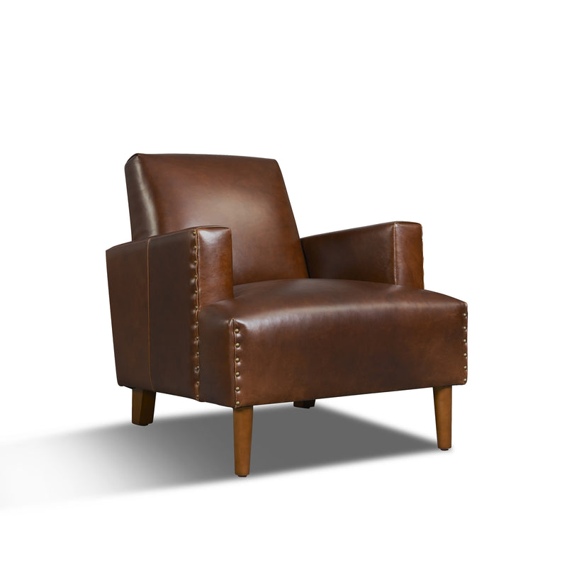 media image for Duke Leather Chair in Sequoia Espresso 252