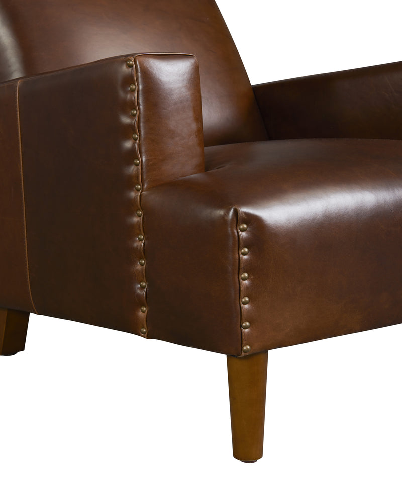 media image for Duke Leather Chair in Sequoia Espresso 250