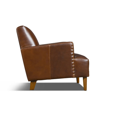 product image for Duke Leather Chair in Sequoia Espresso 18