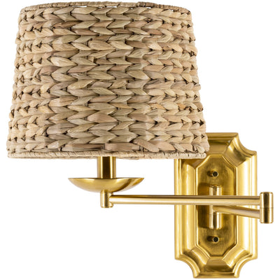 product image for Dustin DUS-001 Wall Sconce in Natural Shade & Gold Fixture by Surya 67