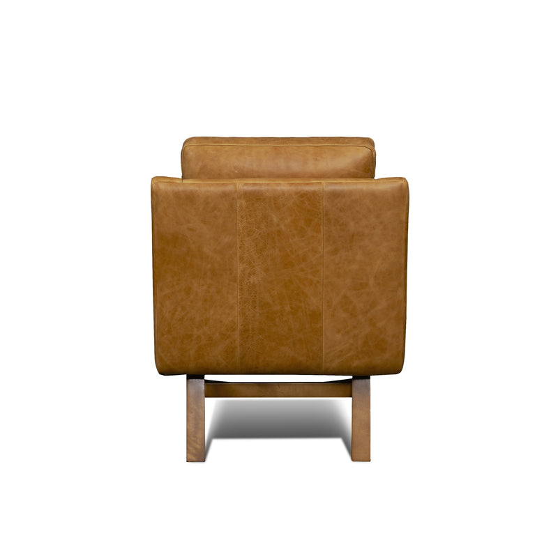 media image for Dutch Leather Chair in Badger 264