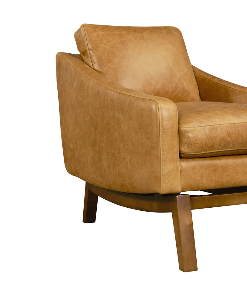 media image for Dutch Leather Chair in Badger 242