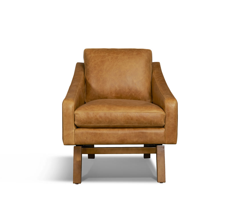 media image for Dutch Leather Chair in Badger 261