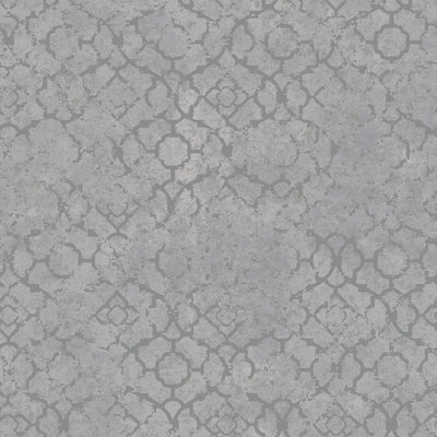 product image of Aged Quatrefoil Silver from the Emporium Collection by Galerie Wallcoverings 578