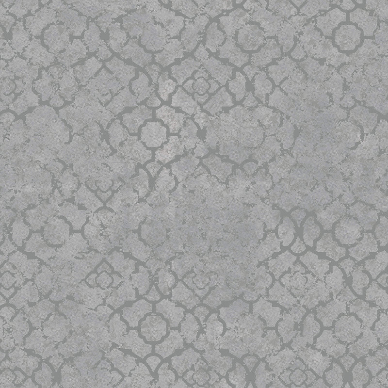 media image for Aged Quatrefoil Silver from the Emporium Collection by Galerie Wallcoverings 291