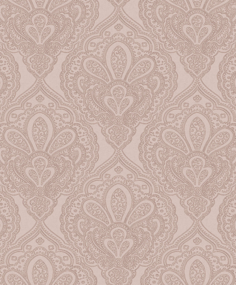 media image for Mehndi Damask Pink/Rose Gold from the Emporium Collection by Galerie Wallcoverings 224