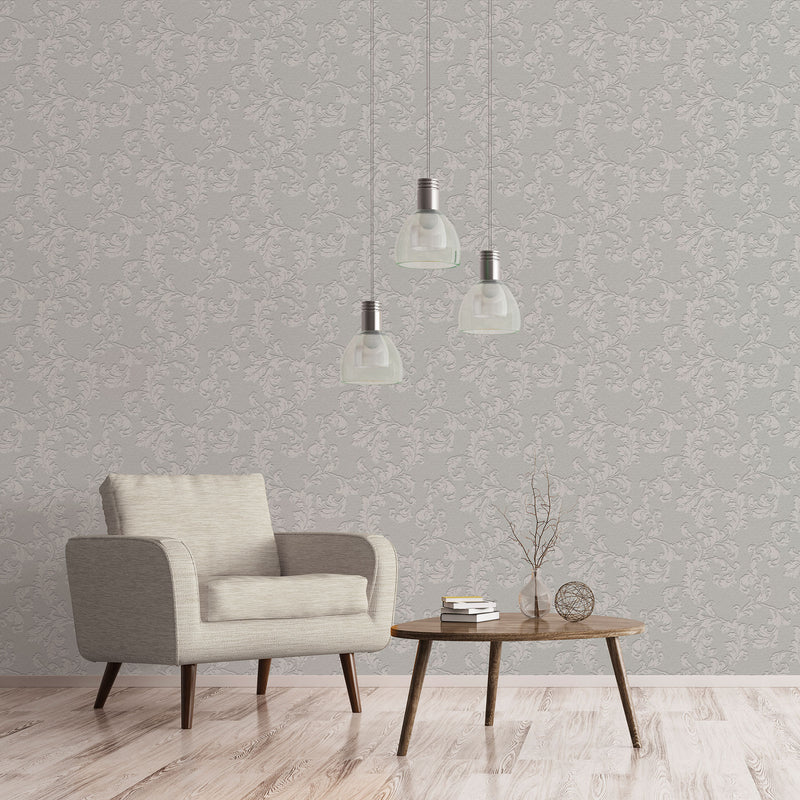 media image for Acanthus Trail Soft Grey from the Emporium Collection by Galerie Wallcoverings 217