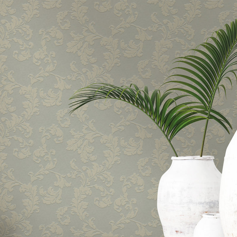 media image for Acanthus Trail Beige from the Emporium Collection by Galerie Wallcoverings 291