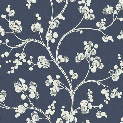 product image for Dahlia Trail Wallpaper in Navy from the Silhouettes Collection by York Wallcoverings 49