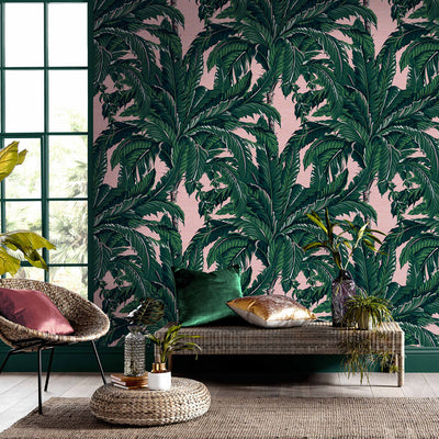 product image for Daintree Palm Wallpaper in Blush from the Exclusives Collection by Graham & Brown 79
