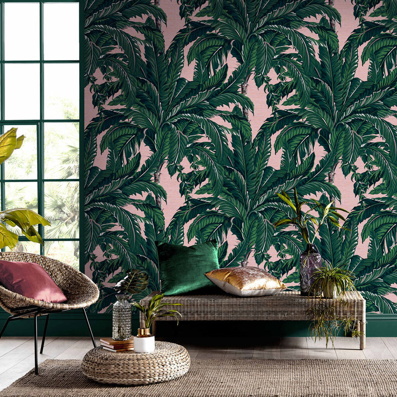 media image for Daintree Palm Wallpaper in Blush from the Exclusives Collection by Graham & Brown 226
