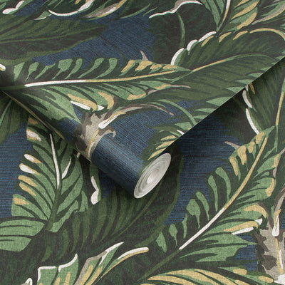 product image for Daintree Palm Wallpaper in Midnight from the Exclusives Collection by Graham & Brown 25