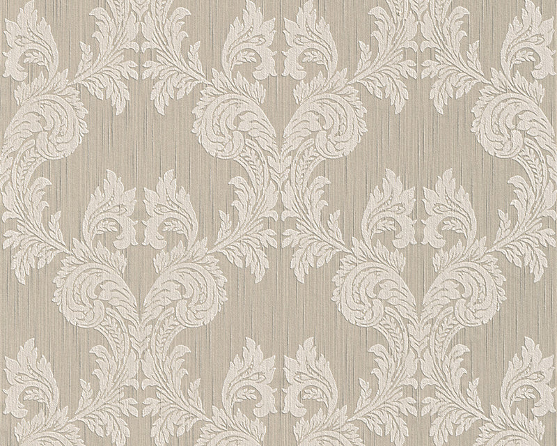 media image for sample damask floral wallpaper in beige design by bd wall 1 267
