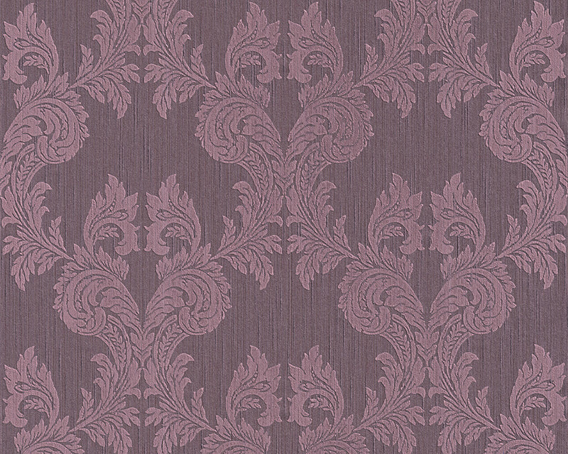 media image for Damask Floral Wallpaper in Purple design by BD Wall 241