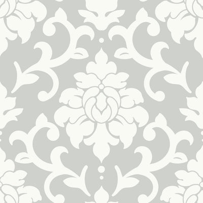 product image for Damask Peel & Stick Wallpaper in Grey by RoomMates for York Wallcoverings 82