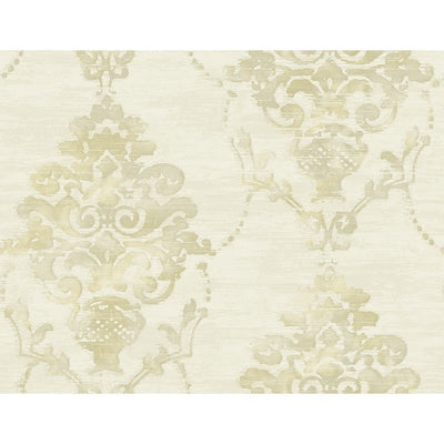 product image for Damask Wallpaper in Tan and Off-White from the French Impressionist Collection by Seabrook Wallcoverings 62