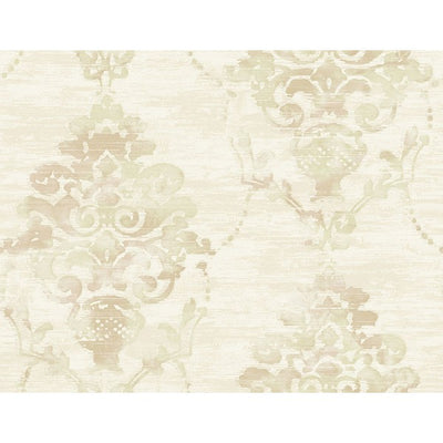 product image of sample damask wallpaper in tan from the french impressionist collection by seabrook wallcoverings 1 560