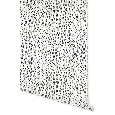 product image for dappled wallpaper in black and white by stacey day 1 5