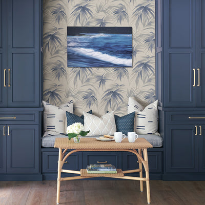 product image for Darlana Grasscloth Wallpaper in Blue from the Scott Living Collection by Brewster Home Fashions 43