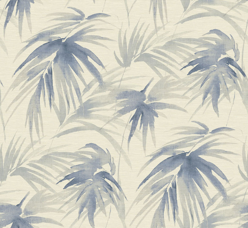 media image for Darlana Grasscloth Wallpaper in Blue from the Scott Living Collection by Brewster Home Fashions 221