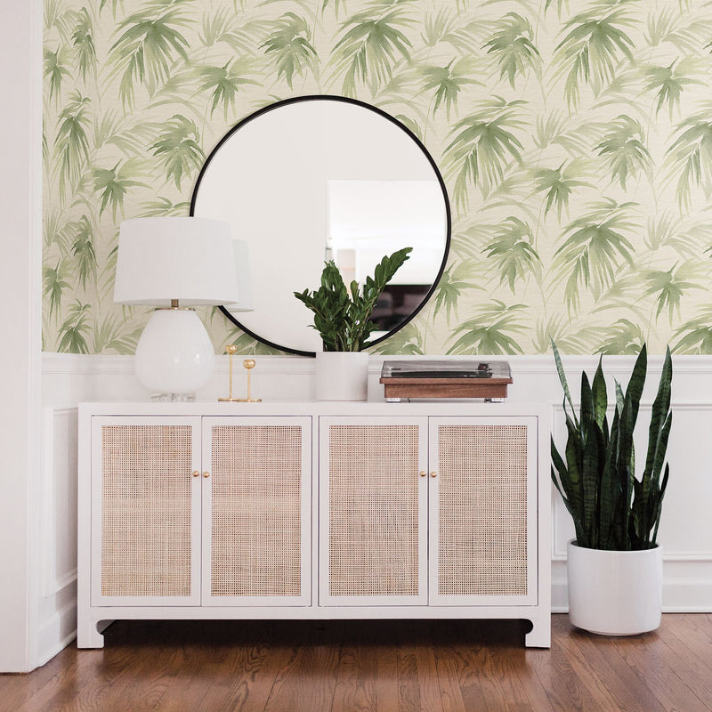 media image for Darlana Grasscloth Wallpaper in Green from the Scott Living Collection by Brewster Home Fashions 278
