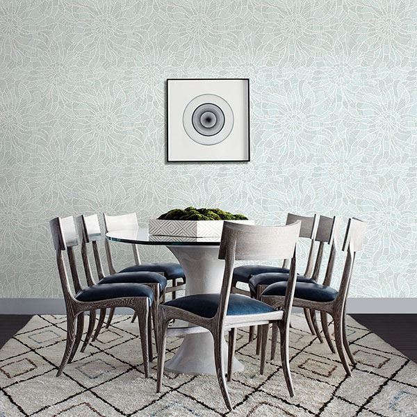 media image for Daydream Abstract Floral Wallpaper in Blue from the Celadon Collection by Brewster Home Fashions 224