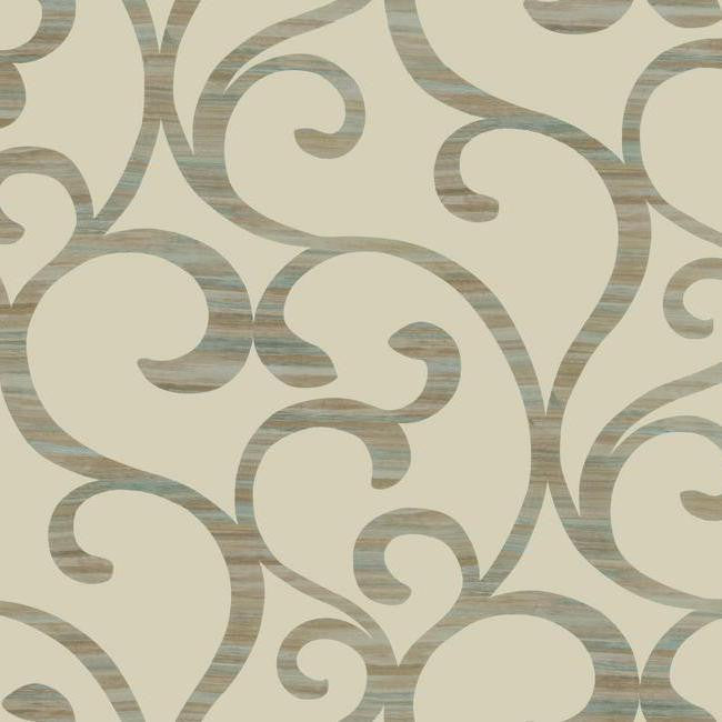 media image for sample dazzling coil wallpaper in beige and metallic gold green by york wallcoverings 1 253