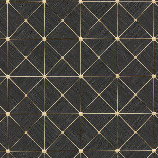 media image for Dazzling Diamond Sisal Wallpaper in Black and Gold from the Geometric Resource Collection by York Wallcoverings 236