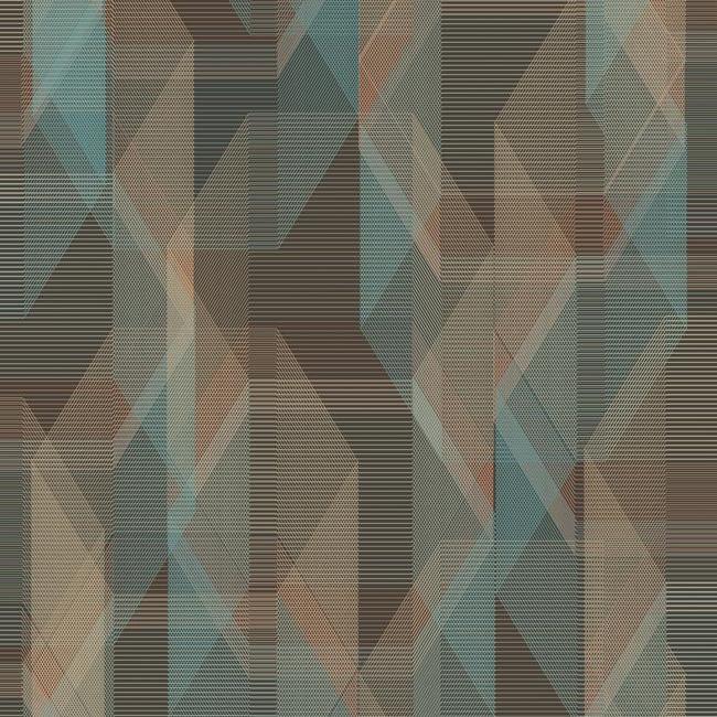 media image for sample debonair geometric peel stick wallpaper in brown by roommates for york wallcoverings 1 268