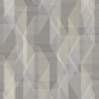 product image for Debonair Geometric Peel & Stick Wallpaper in Ivory and Grey by RoomMates for York Wallcoverings 89