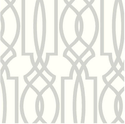 product image of sample deco lattice peel and stick wallpaper in grey by nextwall 1 542