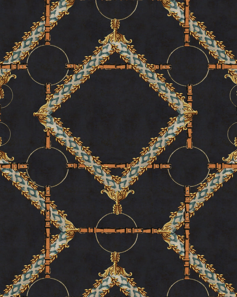 media image for sample decorative harness anthracite wallpaper from the derby collection by mind the gap 1 280