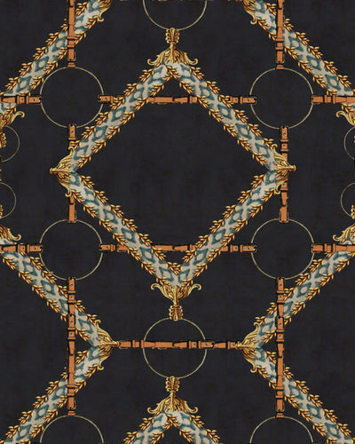 product image of Decorative Harness Anthracite Wallpaper from the Derby Collection by Mind the Gap 520